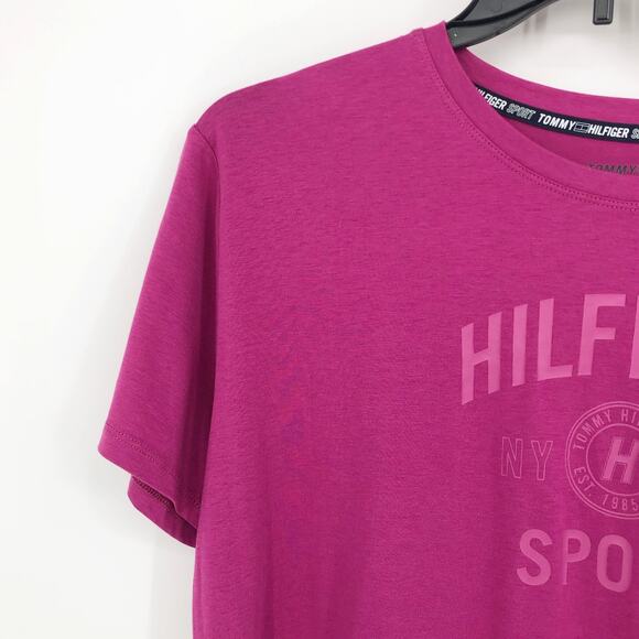 TOMMY HILFIGER SPORT Performance Graphic T-Shirt Small Pink Short Sleeve NWT - Picture 4 of 10